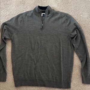 JWN men grey quarter zip